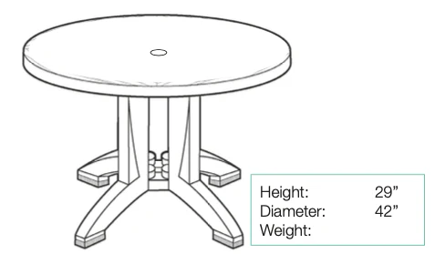 mesa de exterior grosfillex